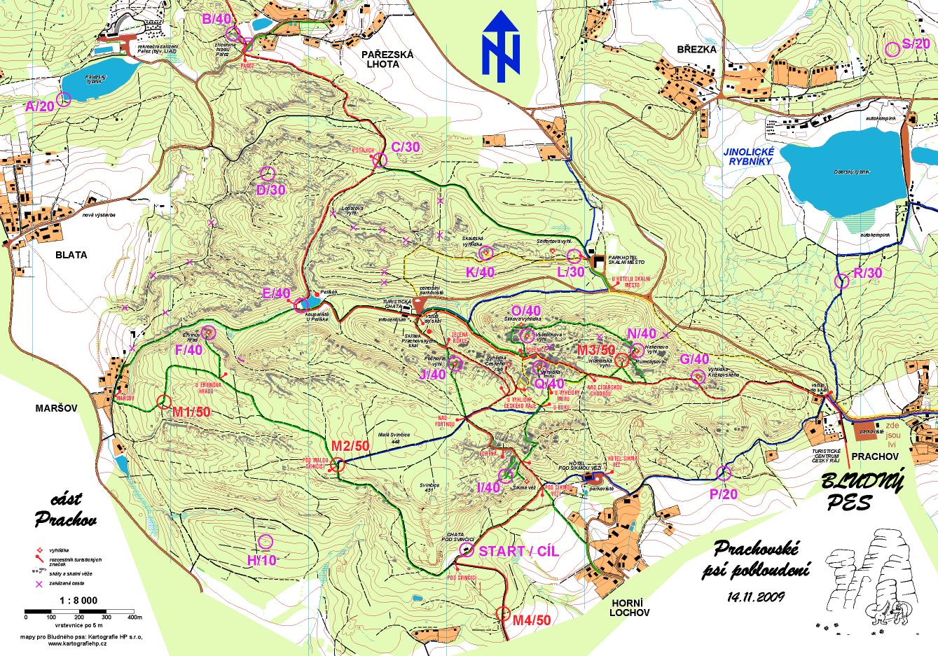 Mapa závodu 